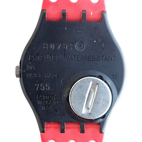 Vintage Swatch Watch NEEDLES GB408 1988 Standard Gents Rare Swiss Made Quartz - Picture 5 of 9